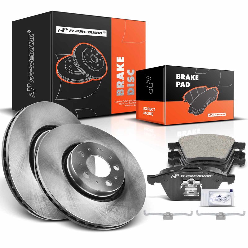 Front Disc Brake Rotors & Ceramic Brake Pads for Volvo XC90 2003-2014