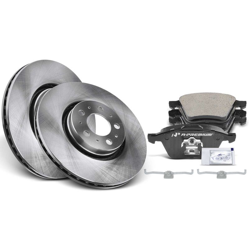 Front Disc Brake Rotors & Ceramic Brake Pads for Volvo XC90 2003-2014