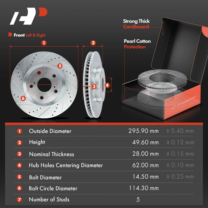 Front Drilled Rotors & Ceramic Brake Pads for Toyota RAV4 Matrix Pontiac Vibe