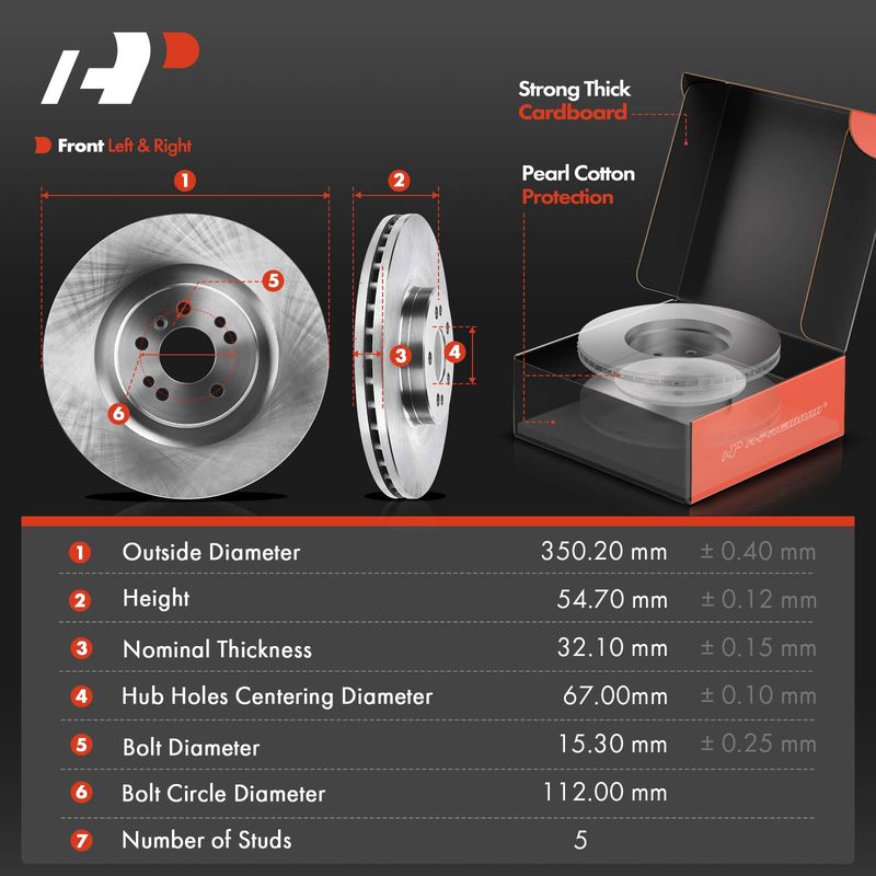 Front & Rear Disc Brake Rotors & Ceramic Brake Pads for Mercedes-Benz GL320 R350