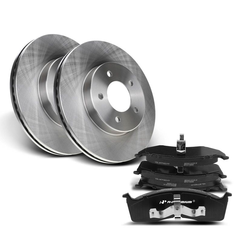 Front Disc Brake Rotors & Ceramic Brake Pads for Chrysler 300M 99-04 Concorde
