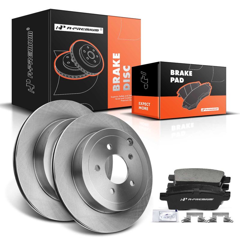 Rear Disc Brake Rotors & Ceramic Brake Pads for Ford Edge Lincoln MKX 3.5L