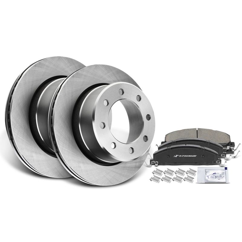 Rear Disc Brake Rotors & Ceramic Brake Pads for Ram 2500 3500 2011-2018 Dodge