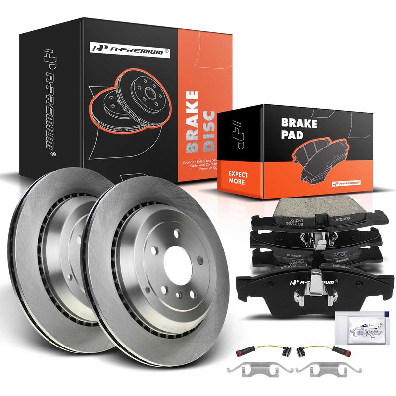 Rear Disc Brake Rotors & Ceramic Brake Pads for Mercedes-Benz ML320 R350 X164