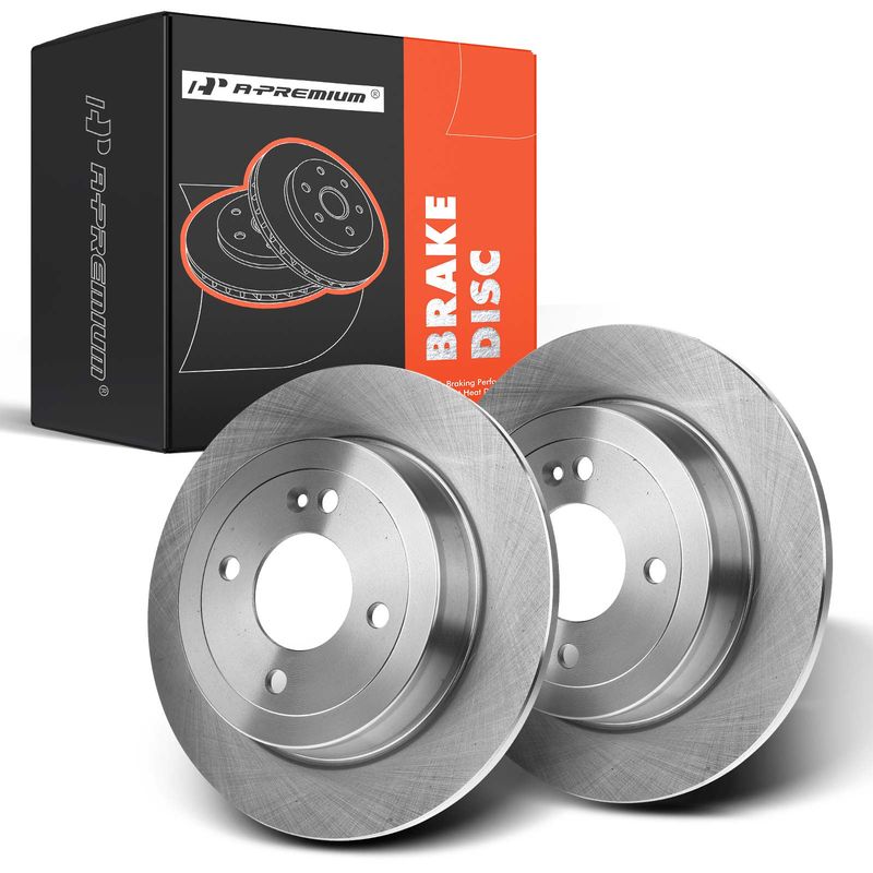 Rear Disc Brake Rotors for Hyundai Accent 12-21 Kia Rio 12-18 Attitude 1.4L 1.6L