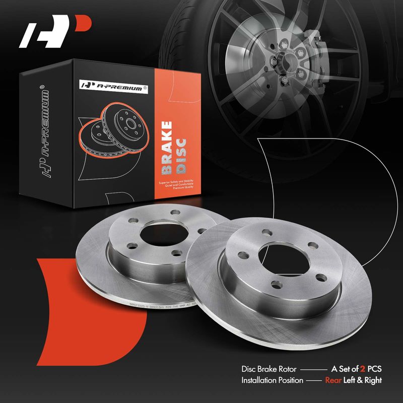 Rear Disc Brake Rotors for Mazda 3 2004-2013 L4 2.0L