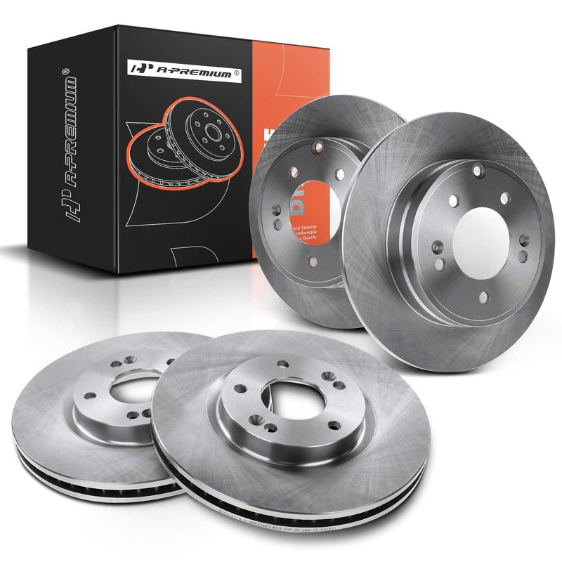 Front & Rear Disc Brake Rotors for Hyundai Sonata 2005-2015 Kia Optima 2011-2013