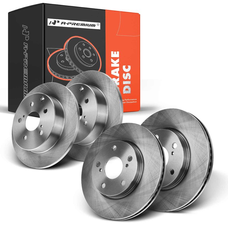 Front & Rear Disc Brake Rotors for Toyota RAV4 2006-2018 Lexus HS250h 10-12