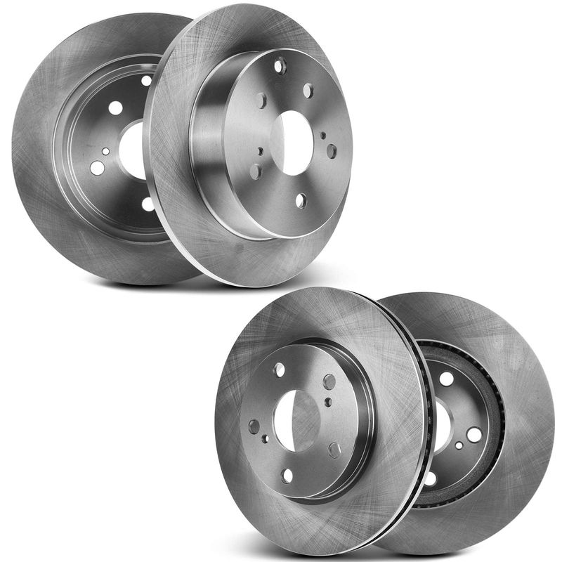 Front & Rear Disc Brake Rotors for Toyota RAV4 2006-2018 Lexus HS250h 10-12
