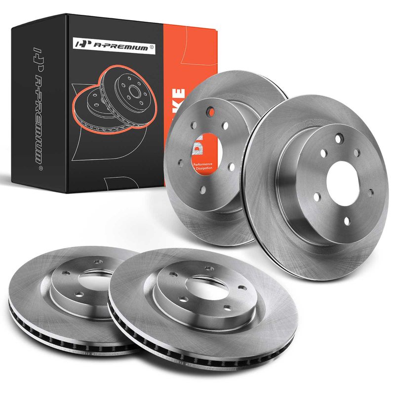 Front & Rear Disc Brake Rotors for Nissan Rogue 2008-2017 Rogue Select 2014-2015