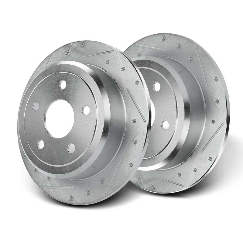 Rear Drilled Brake Rotors for Jeep Wrangler 2007-2017 Wrangler JK 2018