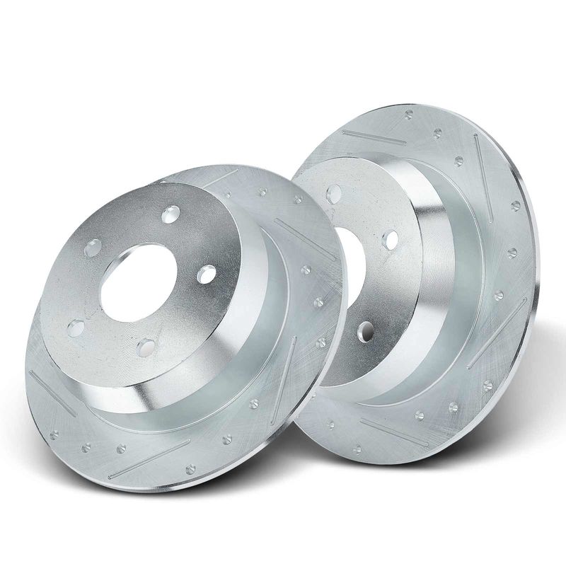 Rear Drilled Brake Rotors for Jeep Grand Cherokee 1999-2004 L6 4.0L V8 4.7L
