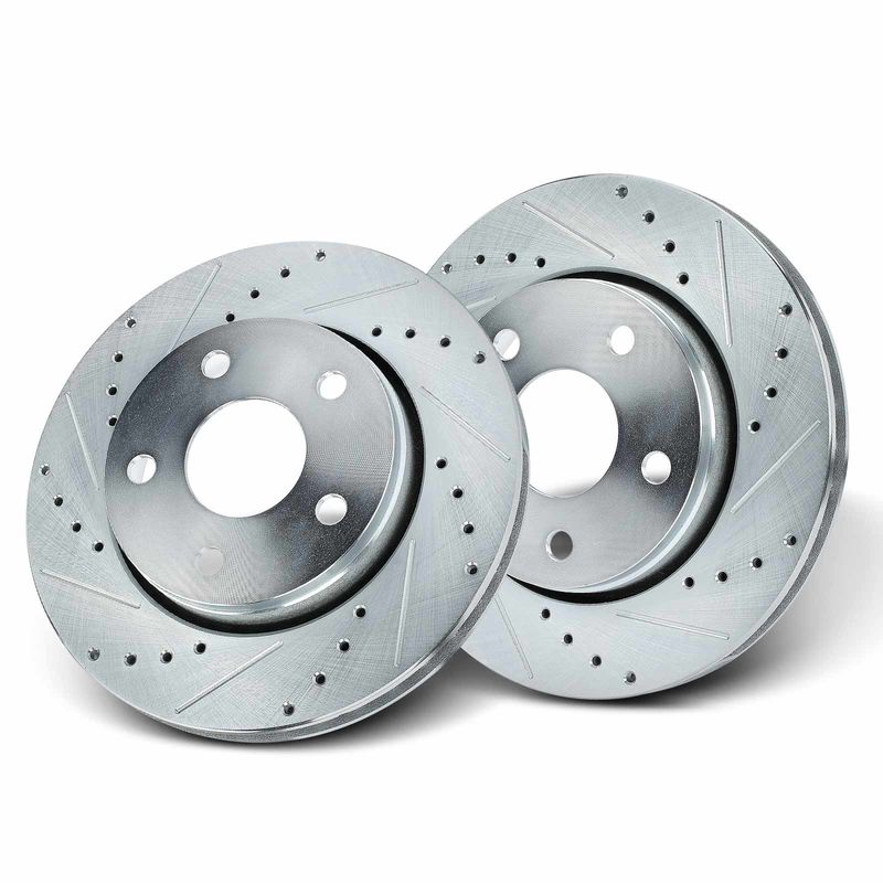 Front Drilled Brake Rotors for Jeep Wrangler 2007-2017 Wrangler JK 2018