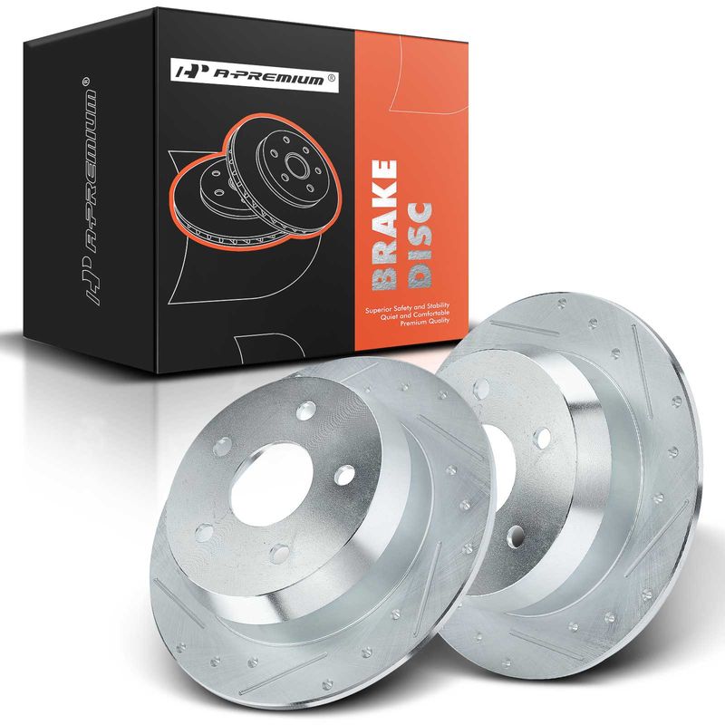 Rear Drilled Brake Rotors for Jeep Grand Cherokee 1999-2004 L6 4.0L V8 4.7L