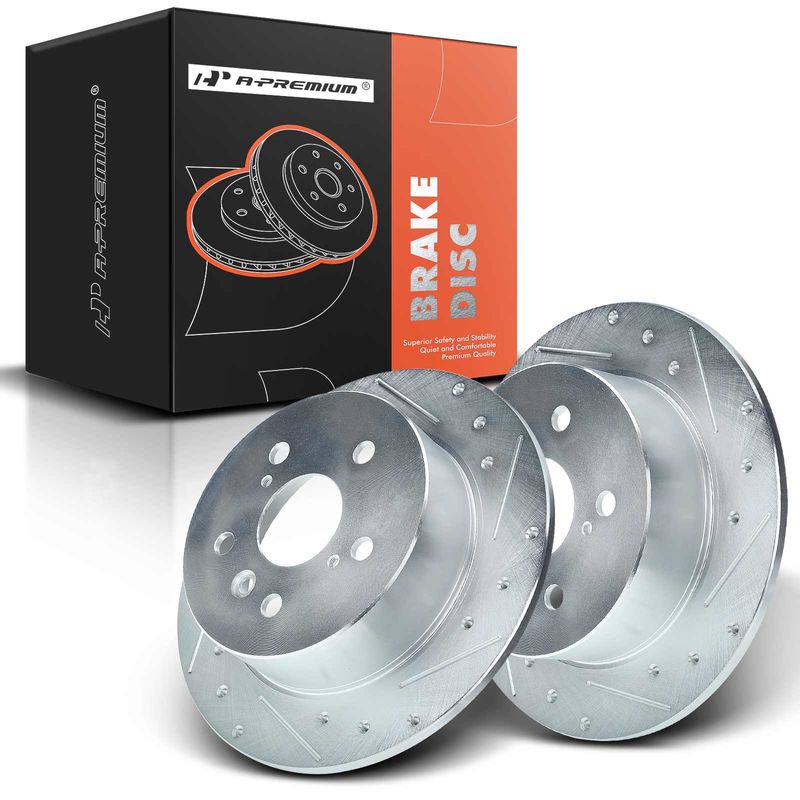 Rear Drilled Brake Rotors for Toyota Camry 07-11 Avalon 08-12 Lexus ES350