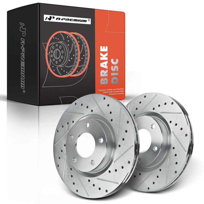 Front Drilled Brake Rotors for Mazda 3 2004-2013 5 2006-2010 2012-2017 300mm