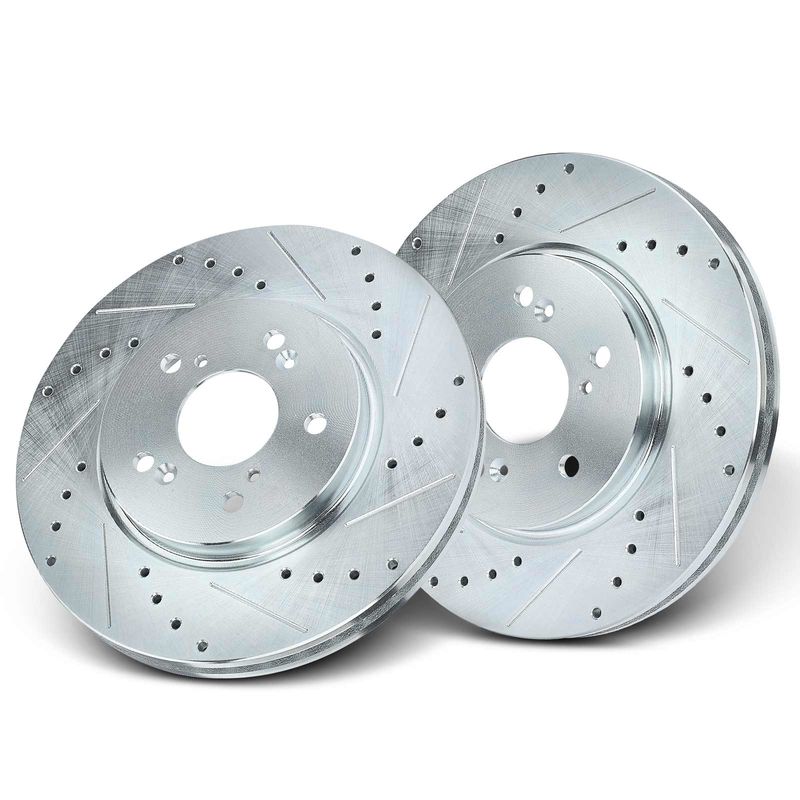Front Drilled Brake Rotors for Honda CR-V 2007-2016 Crosstour 12-15 Acura RDX
