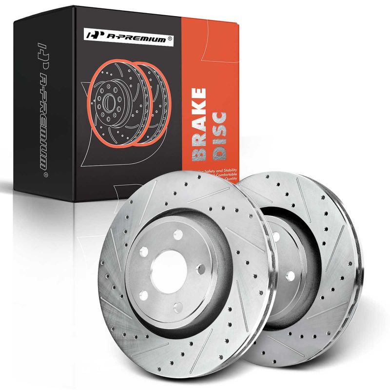 Front Drilled Brake Rotors for Jeep Grand Cherokee Dodge Durango 2011-2020