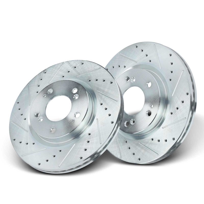 Front Drilled Brake Rotors for Jeep Patriot 2007-2017 Dodge Avenger Chrysler
