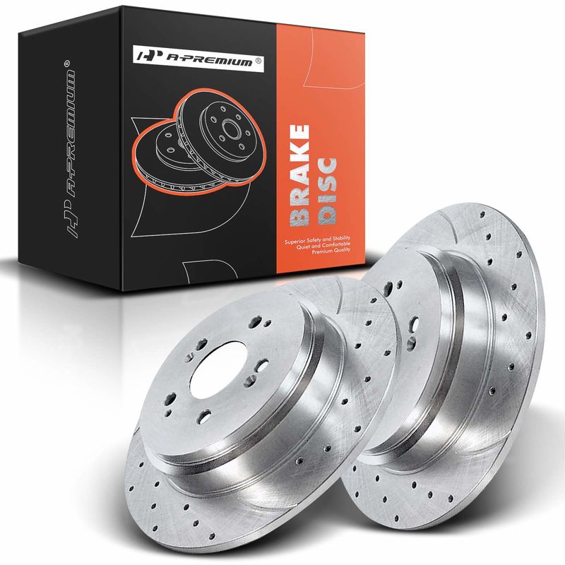 Front Drilled Brake Rotors for Jeep Patriot 2007-2017 Dodge Avenger Chrysler