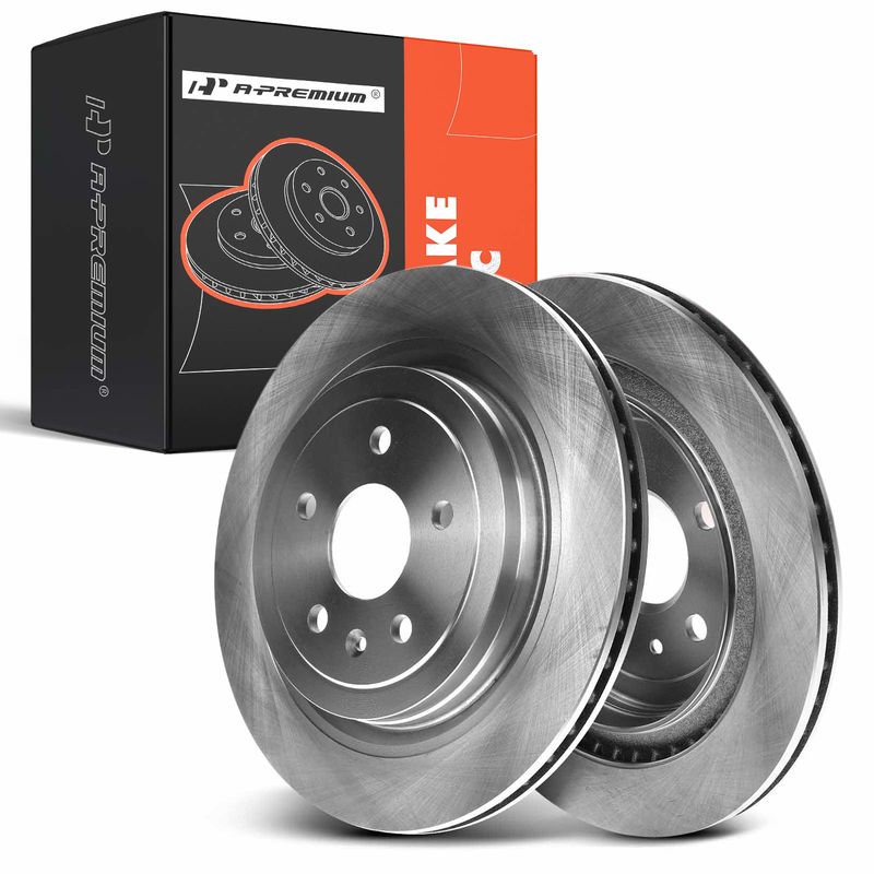 Rear Disc Brake Rotors for Cadillac CTS 2008-2014 339mm Heavy Duty Brakes J55