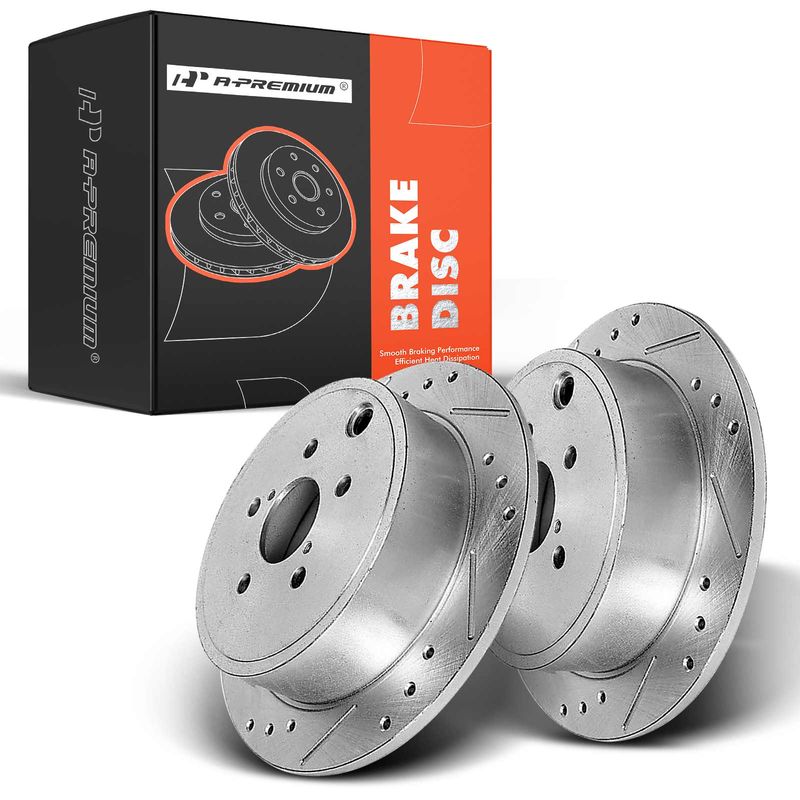 Rear Drilled Brake Rotors for Honda Odyssey 2002-2004 V6 3.5L