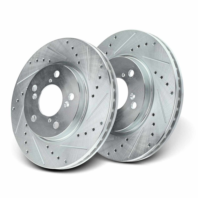 Front Drilled Brake Rotors for Honda Odyssey 2005-2010 V6 3.5L