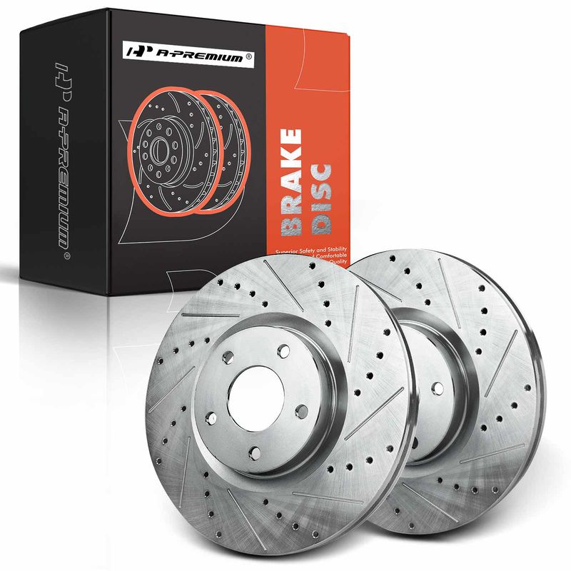 Front Drilled Brake Rotors for Nissan Maxima 2009-2019 Murano 2009-2011 V6 3.5L