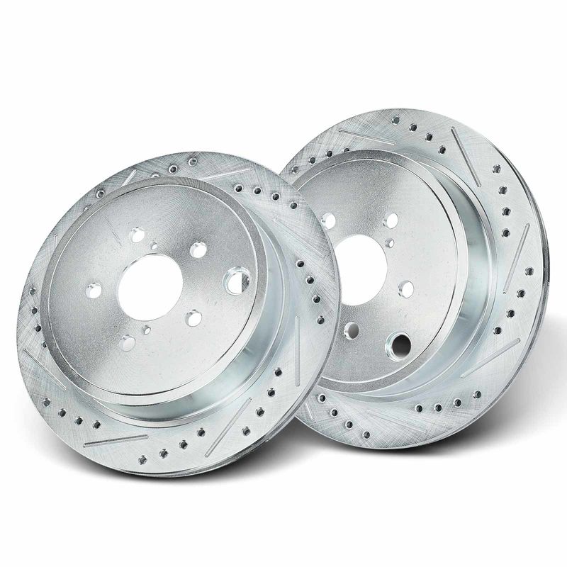 Rear Drilled Brake Rotors for Subaru Outback 10-14 Legacy 10-13 BRZ Toyota 86