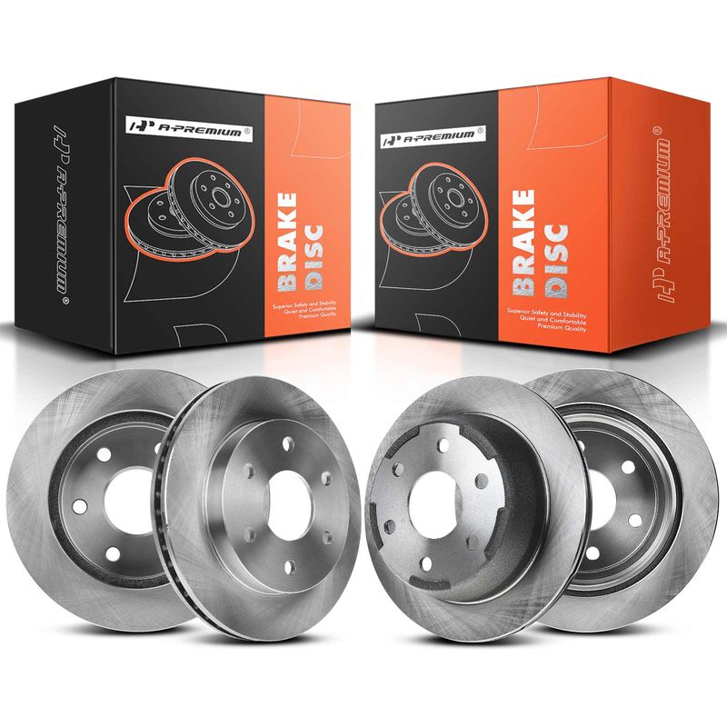 Front & Rear Disc Brake Rotors for Chevrolet Silverado 1500 1999-2004 GMC Yukon