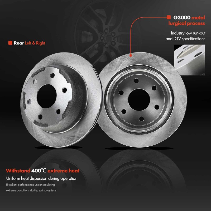 Front & Rear Disc Brake Rotors for Chevrolet Silverado 1500 1999-2004 GMC Yukon