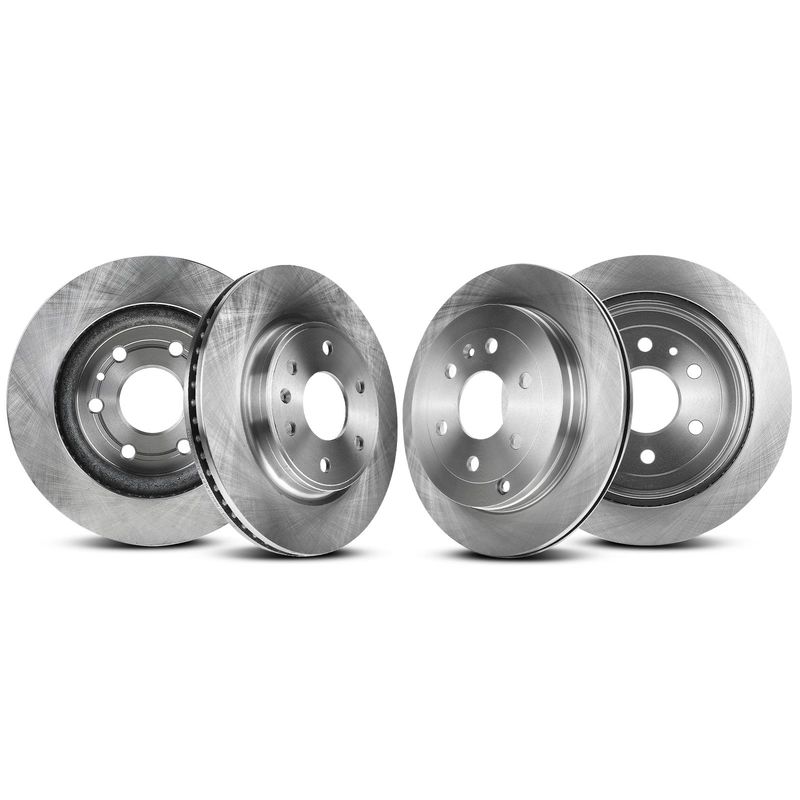 Front & Rear Disc Brake Rotors for Chevrolet Traverse 09-17 GMC Saturn Buick