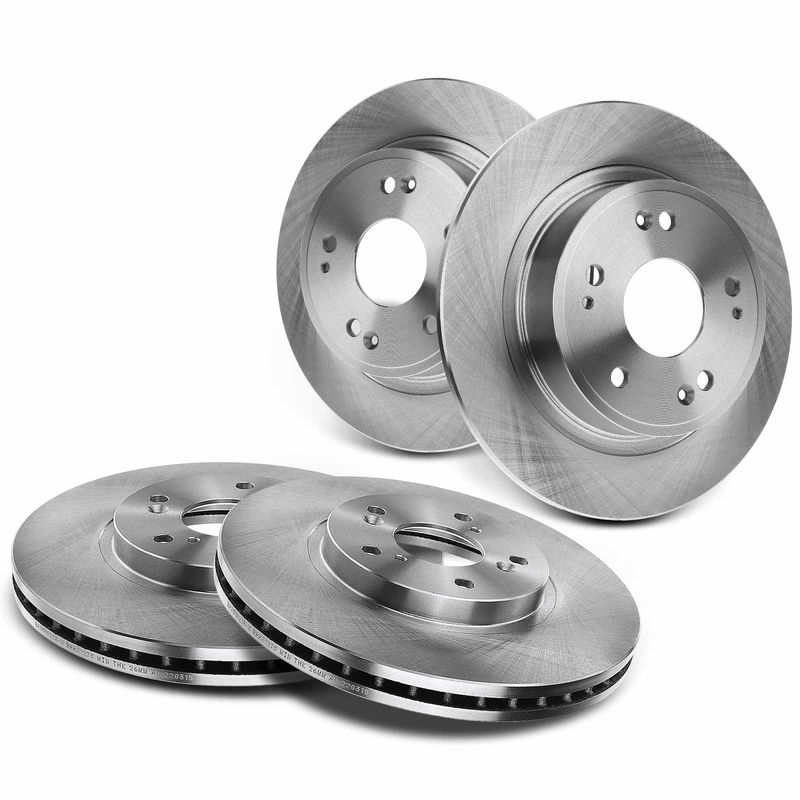 Front & Rear Disc Brake Rotors for Honda Accord 2006-2012 Acura TSX 2009-2014