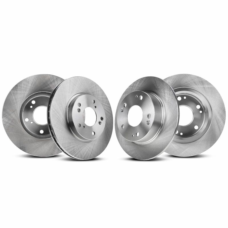 Front & Rear Disc Brake Rotors for Honda Accord 2003-2007 L4 2.4L