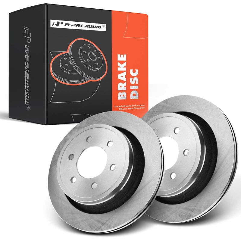Rear Disc Brake Rotors for Ford F-150 F150 2012-2020 6-Lug Manual Parking Brake