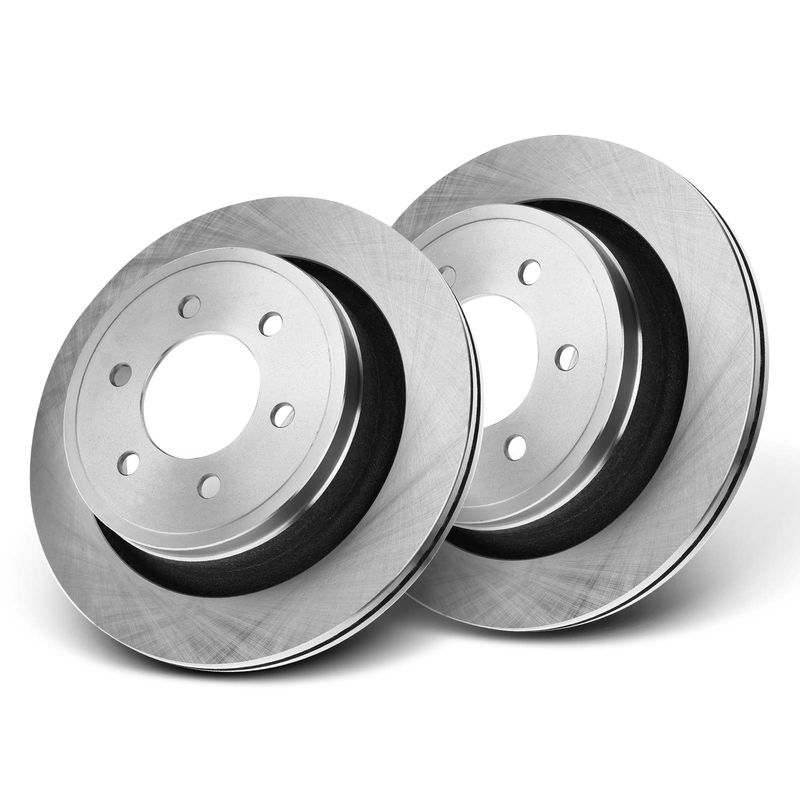Rear Disc Brake Rotors for Ford F-150 F150 2012-2020 6-Lug Manual Parking Brake