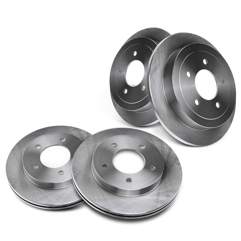 Front & Rear Disc Brake Rotors for Ford F-150 2000-2004 4WD 5 Lug
