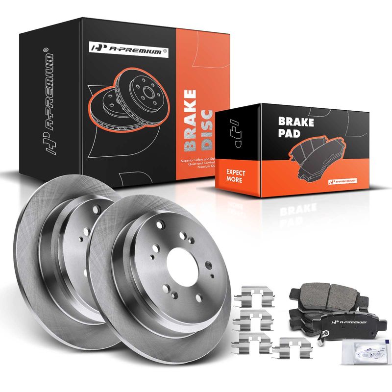 Rear Drilled Rotors & Ceramic Brake Pads for Honda Odyssey 2005-2010 V6 3.5L