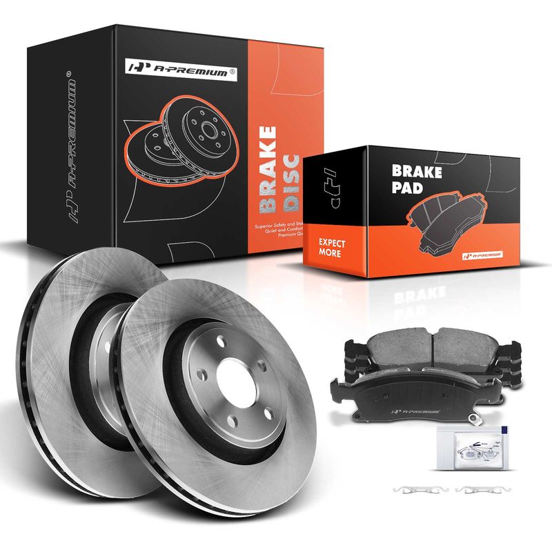 Front Disc Brake Rotors & Ceramic Brake Pads for Jeep Grand Cherokee Dodge