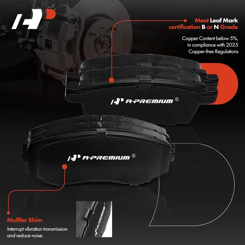 Front & Rear Disc Brake Rotors & Ceramic Brake Pads for Mazda CX-7 2007-2012