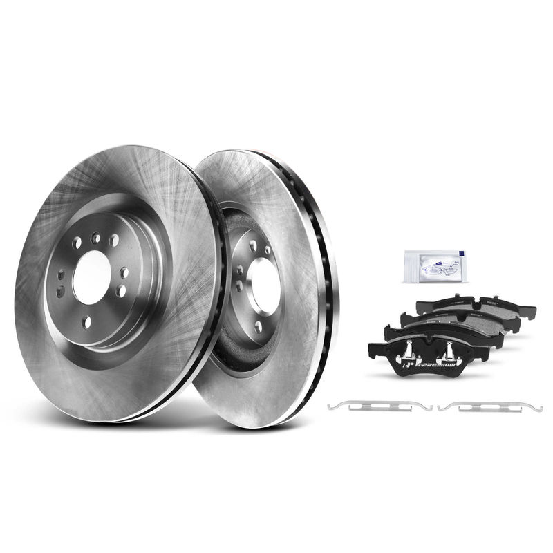 Front Disc Brake Rotors & Ceramic Brake Pads for Mercedes-Benz GL320 2007-2013