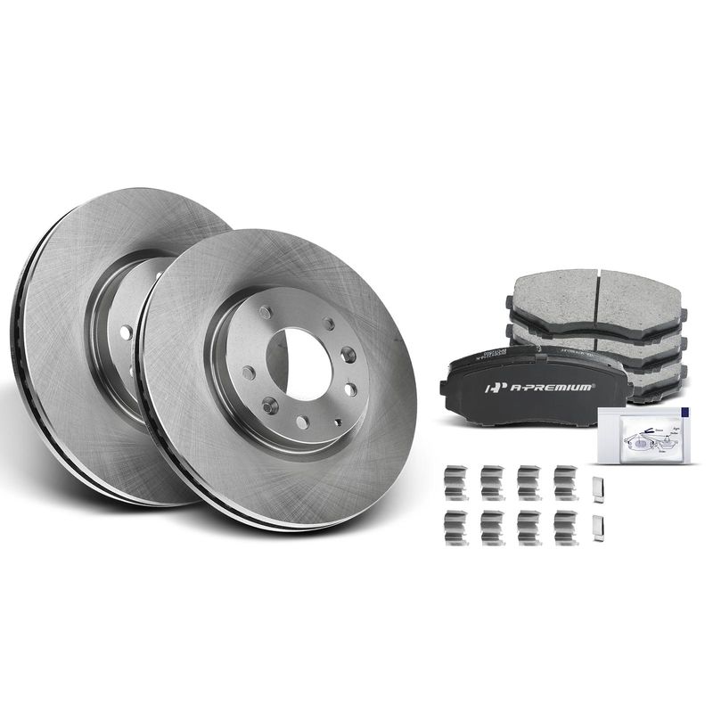 Front Disc Brake Rotors & Ceramic Brake Pads for Mazda CX-7 2007-2012