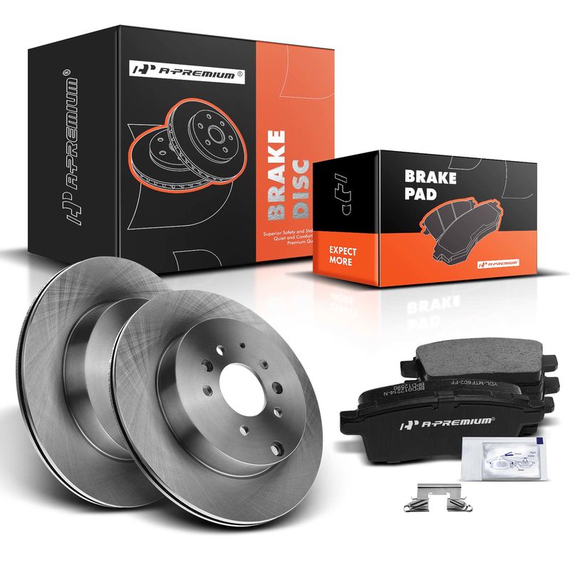 Rear Disc Brake Rotors & Ceramic Brake Pads for Mazda CX-9 2007-2015