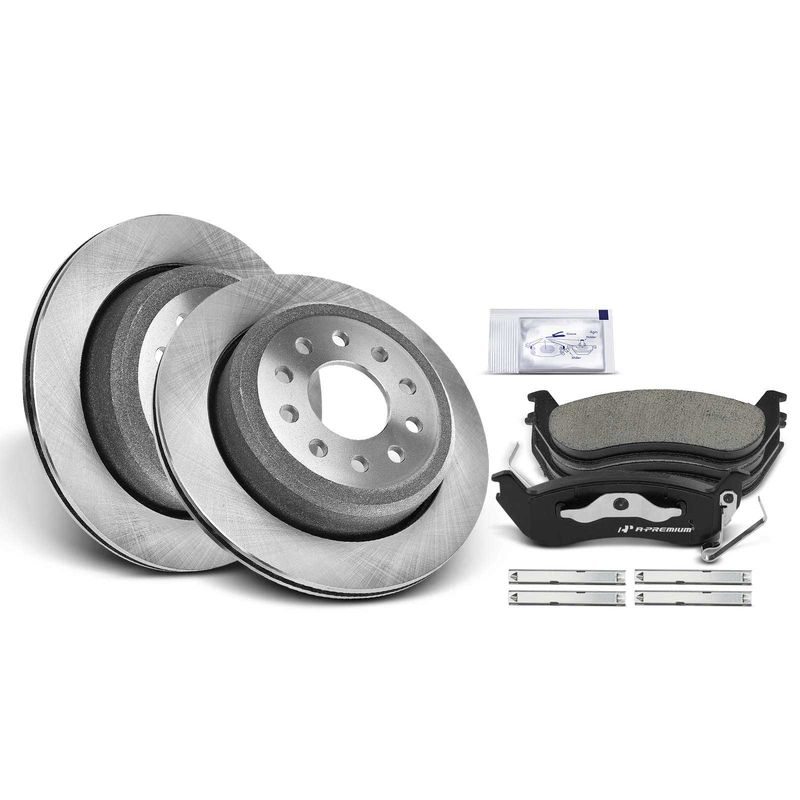 Rear Disc Brake Rotors & Ceramic Brake Pads for Lincoln Town Car 2003-2011 316mm