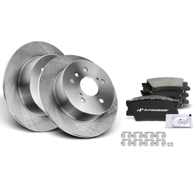 Rear Disc Brake Rotors & Ceramic Brake Pads for Lexus ES350 Toyota Avalon Camry