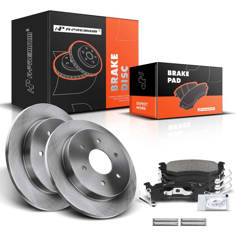 Rear Disc Brake Rotors & Ceramic Brake Pads for Nissan Armada INFINITI V8 5.6L