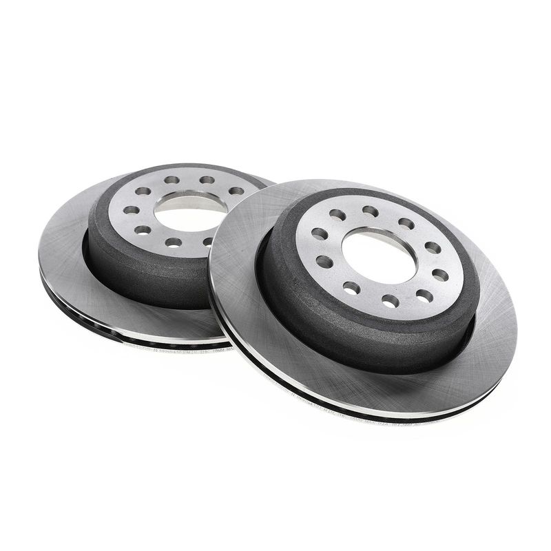 Front & Rear Disc Brake Rotors & Ceramic Brake Pads for Lincoln Town Car 03-11