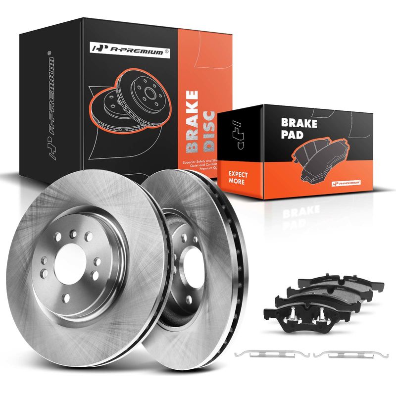 Front Disc Brake Rotors & Ceramic Brake Pads for Mercedes-Benz ML320 R350