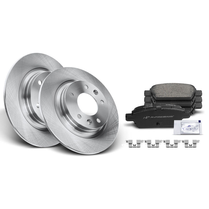 Rear Disc Brake Rotors & Ceramic Brake Pads for Mazda 6 2006-2013 Ford Mercury