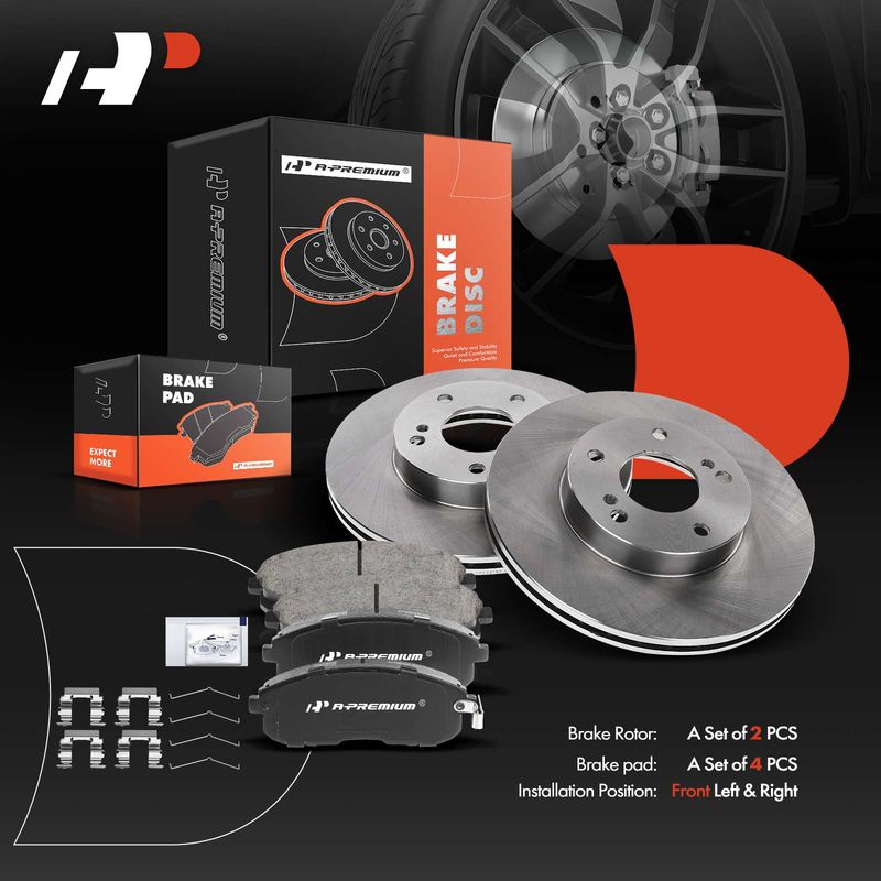 Front Disc Brake Rotors & Ceramic Brake Pads for Nissan Maxima Infiniti 96-99